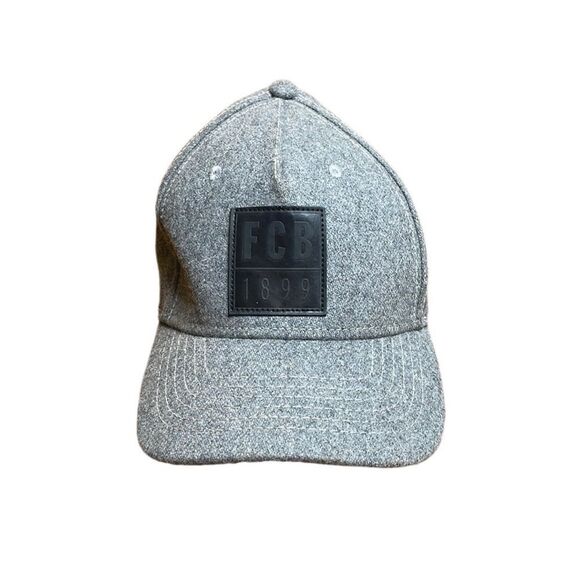 Football Club Barcelona Hat FCB 1899 Grey and black wool and leather - Picture 1 of 6